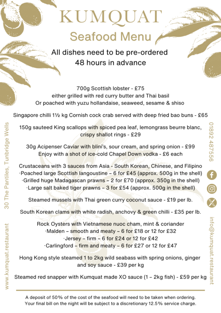 Kumquat Restaurant Seafood-Menu-724x1024 Christmas This Year  