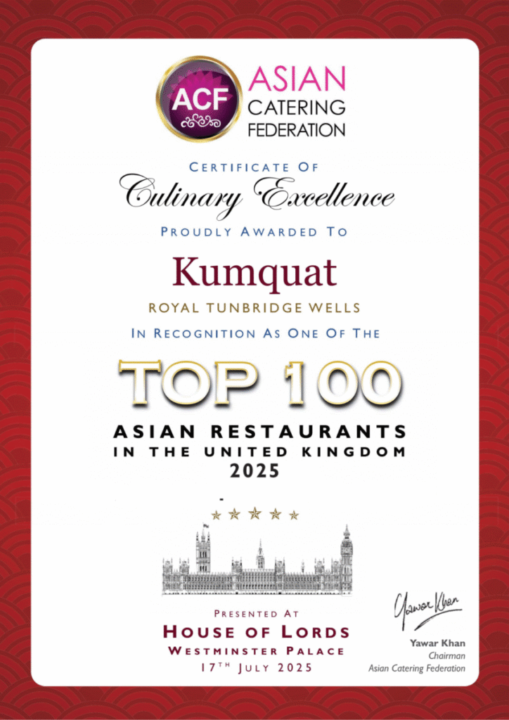Kumquat Restaurant Top-100-Restaurants-2025-Certificate-724x1024 Home  